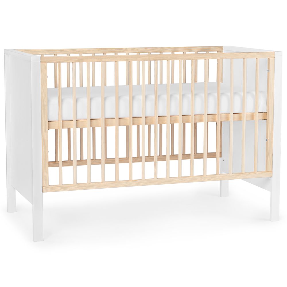 Kinderkraft Baby wooden cot MIA guardrail white
